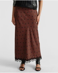 Decjuba - Penny Lace Trim Maxi Skirt
