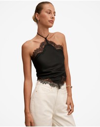 Forever New - Jovie Halter Neck Lace Top
