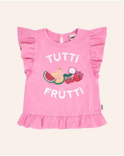 Huxbaby - Tutti Frutti Frill Peplum Tee - Babies-Kids