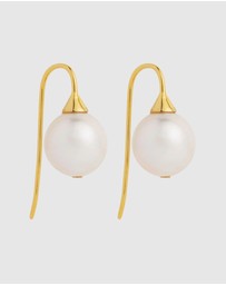 Najo - Luna Yellow Gold Pearl Earring