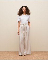 Trenery - Cotton Crew T-shirt in White