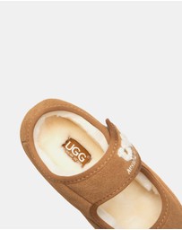 EVERAU - Australian Shepherd Ugg Velvi Kids Cow Suede Upper Loafer Oxfords Flats