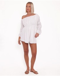 Petal & Pup - Milani Off Shoulder Playsuit - White