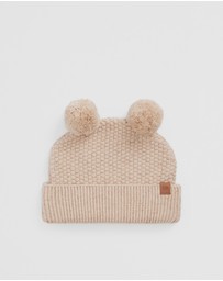 Country Road - Organically Grown Cotton Cord Pom Pom Knit Beanie