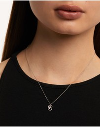 PDPAOLA - Mini Letter P Silver Necklace