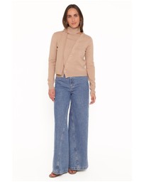 Petal & Pup - Gunhild Asymmetrical Scarf Cardigan - Beige