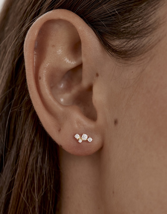 By Charlotte - Moon Dust Stud Earrings
