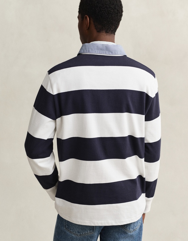 Gant - Chambray Collar Striped Heavy Rugger