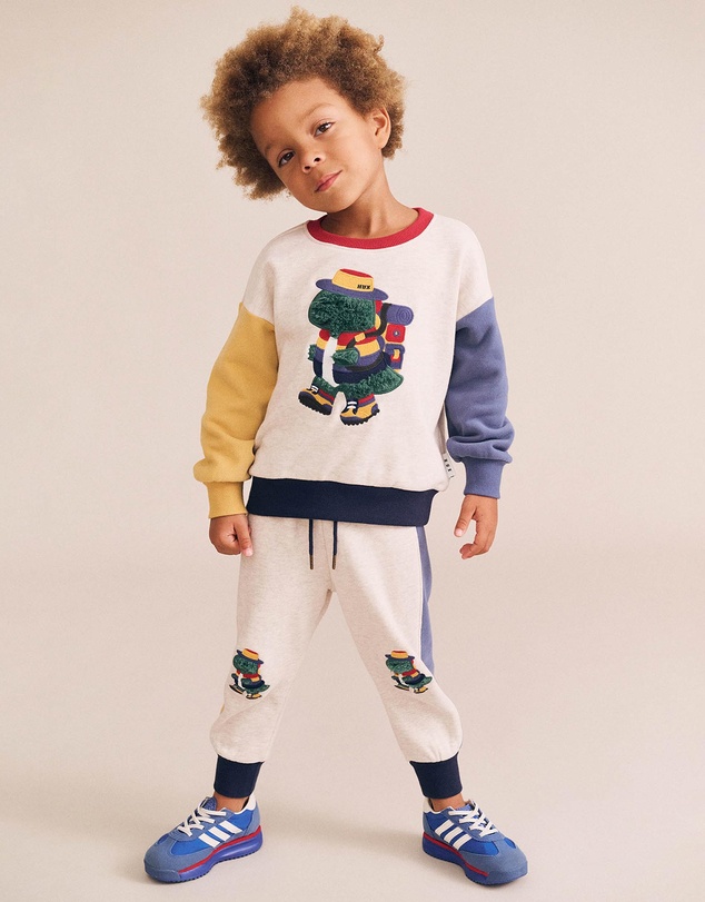 Huxbaby - Camping Dino Colour Block Trackpants - Babies