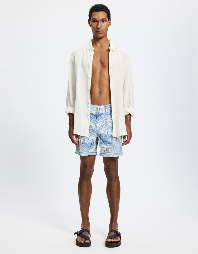 Camilla - Mid Length Boardshorts With Elastic Waist