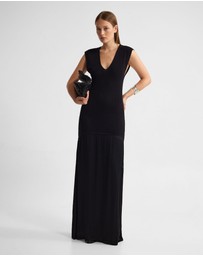 Oxford - Sydney Knit Dress With Woven Skirt
