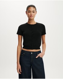 Cotton On - Cap Sleeve Crew Cardigan