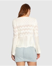 Belle & Bloom - Soft Sands Ruffle Knit Cardigan