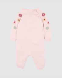Bebe by Minihaha - Emmy Organic Hand Embroidered Knitted Romper - Babies