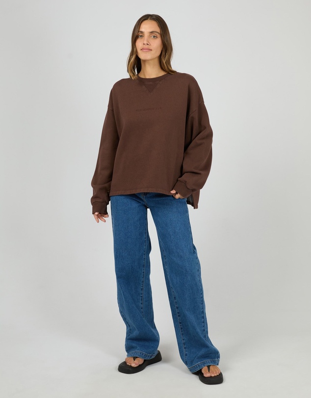 All About Eve - Aae Washed Box Crew Brown