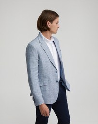 Oxford - Blake Linen Blend Check Blazer