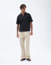 AERE - Open Collar Jersey Polo
