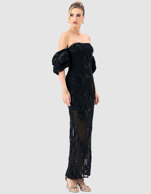 Bariano - Sirenne Puff Sleeve Midaxi