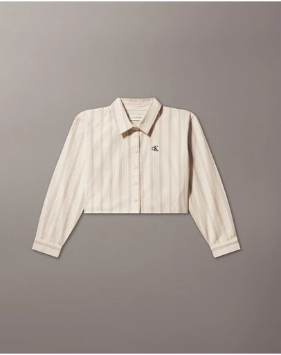 Calvin Klein Jeans - Girls Boxy Cropped Striped Shirt
