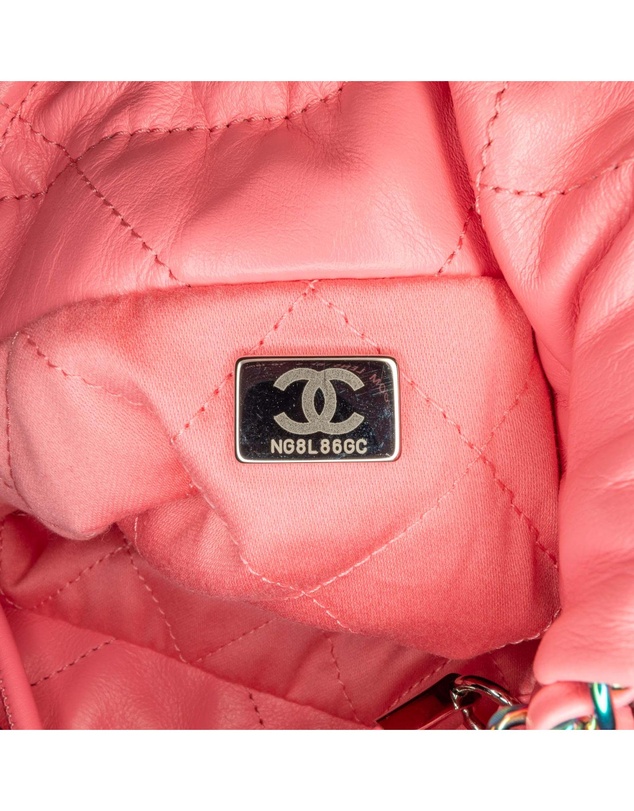 Chanel - Pre-Loved Mini Shiny Calfskin Rainbow Hardware 22 Bag