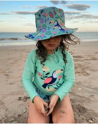 Purebaby - Printed Long Sleeve Rashie Set- Kids-Babies