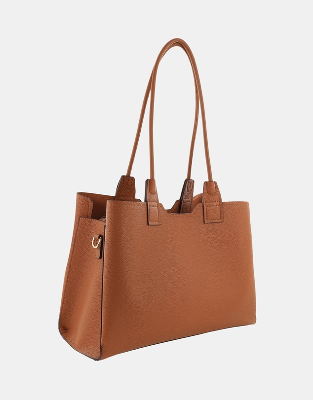 Milleni - Milleni Vegan Leather Tote Bag in Tan