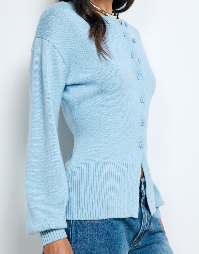 AERE - Bria Cotton Cashmere Blend Waisted Cardigan