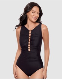 Miraclesuit Swimwear  - Razzle Dazzle Swizzle Underwire High Neck Swimsuit with Beads