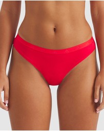 adidas Sportswear - 3 Pack Active Essentials Cotton Low Rise Thong Underwear
