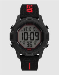 UFC - UFC Brawler 42.5mm Black Digital Dial with Two Tone Black and Red Silicone Strap