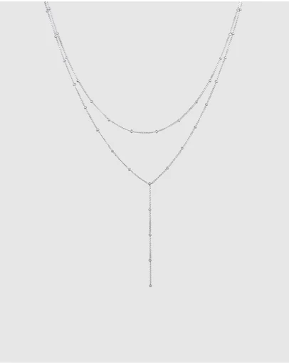 Elli Jewelry - Ball Layer Y-Necklace in 925 Silver