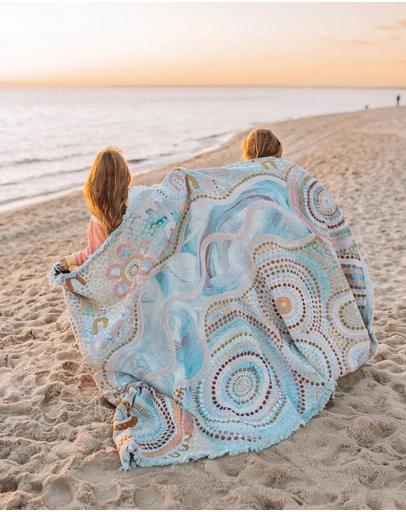 Good Throw Co - Blue Ocean Art Throw Rug