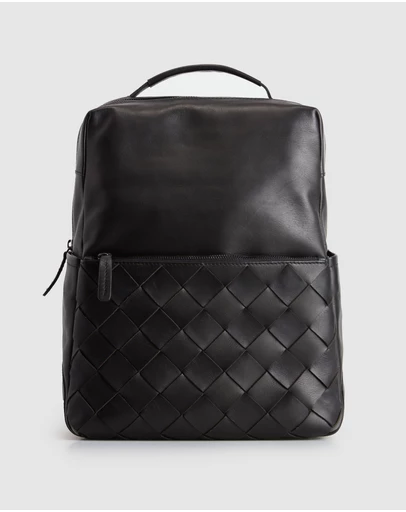 Evity - Dominic Leather Weave Backpack