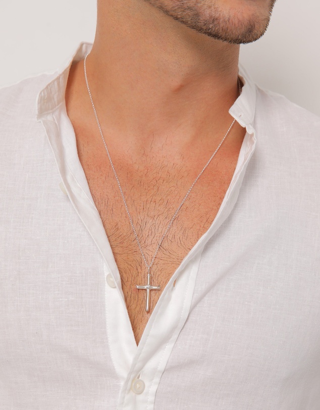 Kuzzoi - ICONIC EXCLUSIVE - Necklace Chain with Cross Pendant Massive in 925 Sterling Silver