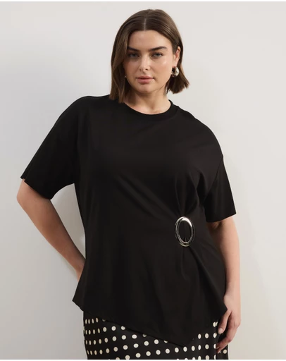 Atmos&Here Curvy - Zulu Trim T-Shirt