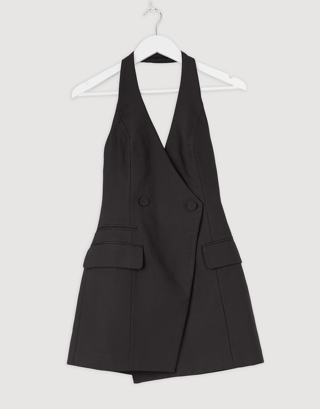 Revibe - Repaired Shona Joy Otis Tailored Wrap Mini Dress - AU 6