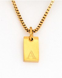 Winona - Afine Alphabet Necklace letter A
