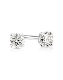 Michael Hill - 0.15 Carat TW Diamond Mini Solitaire Stud Earrings in 10kt White Gold