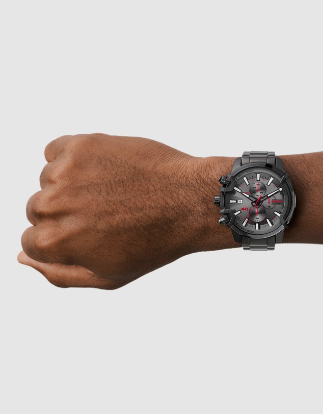 Diesel - Griffed Gun-Metal Chronograph Watch