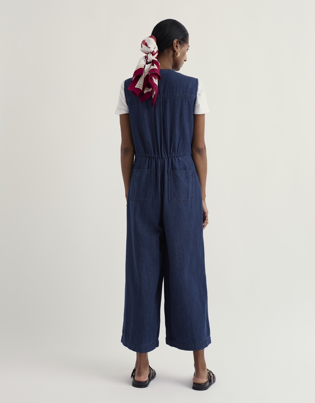 Seasalt - Seasalt Cornwall Navy Braya Wide Leg Jumpsuit