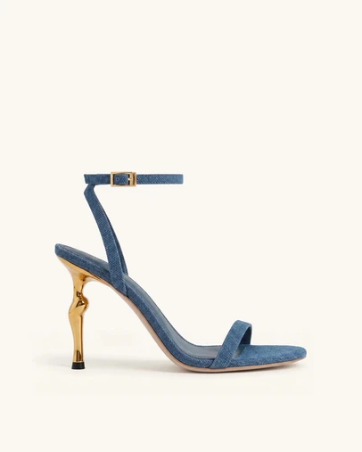 JW PEI - Alivia Gold Metal Heel Sandals