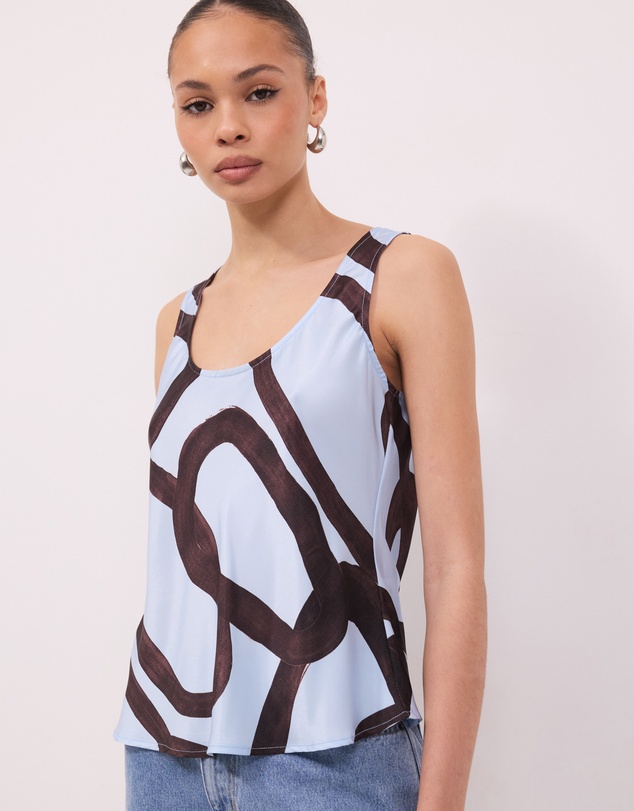 Calli - Chloe Abstract Print Cami Top