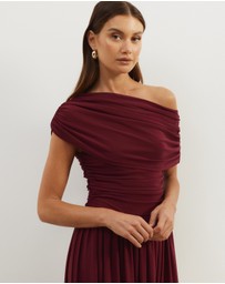 Atmos&Here - Winnie Off Shoulder Mesh Maxi Dress