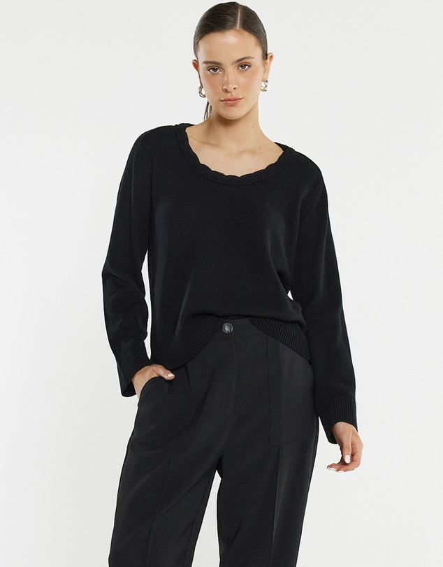 Sass - Roe Braided Neck Knit