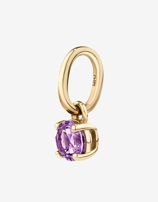 Michael Hill - Round Purple Amethyst Birthstone Pendant in 10kt Yellow Gold