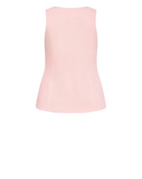 City Chic - Plus size Abbie Vest - soft pink
