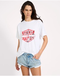 ONE TEASPOON - Good Times Boyfriend Tee - White