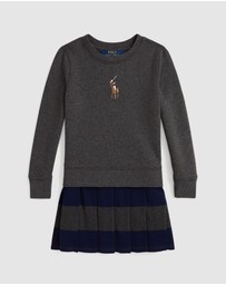 Polo Ralph Lauren - Big Pony Fleece Sweatshirt Dress - ICONIC EXCLUSIVE - Babies-Kids