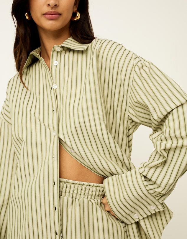 Dazie - Nina Stripe Long Sleeve Shirt
