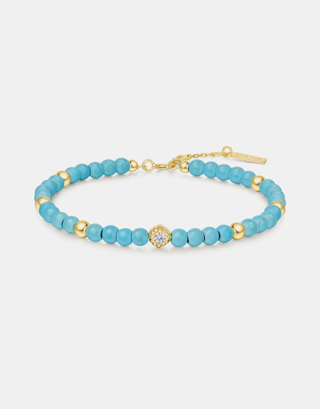 Ania Haie - Ania Haie Gold Lab Created Turquoise Bracelet